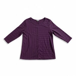 Habitat Clothes to Live in 100% Cotton Shirt Purple Geometric Textured Size XL